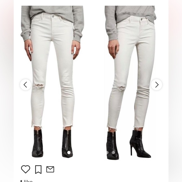 All Saints Grace slashed jeans - Picture 2 of 10